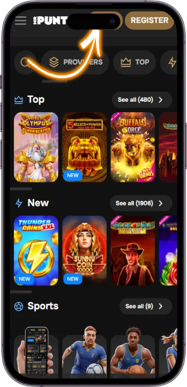 Click Mr Punter Login Button