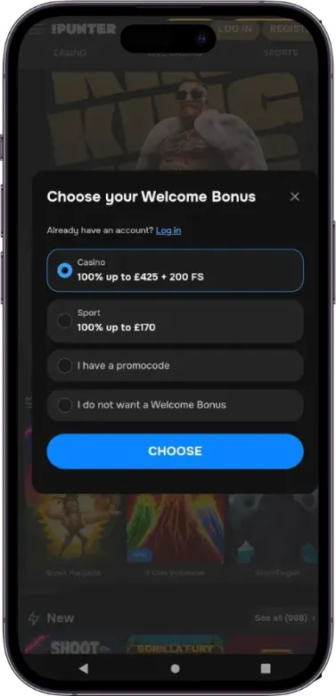 MrPunter choice welcome bonus