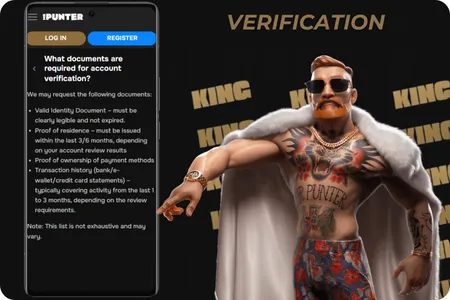 MrPunter account verification