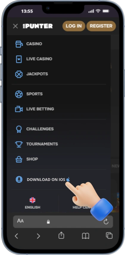Mr Punter iOS download button